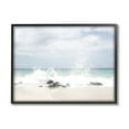 thumbnail image 5 of Stupell Industries Tropical Sea Coast Wave Splash Rocky Sand Beach,30 x 24, Design by Leah Straatsma, 5 of 5