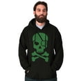thumbnail image 3 of Irish Skull Crossbones St Pattys Day Hoodie Sweatshirt Women Men Brisco Brands M, 3 of 6
