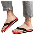 thumbnail image 3 of Juebong Men's Summer Beach Breathable Shoes Sandals Home Slipper Flip-Flops Flat Shoes,Red Size 11.5, 3 of 9