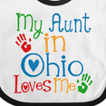 thumbnail image 4 of Inktastic My Aunt in Ohio Loves Me Boys or Girls Baby Bib, 4 of 4