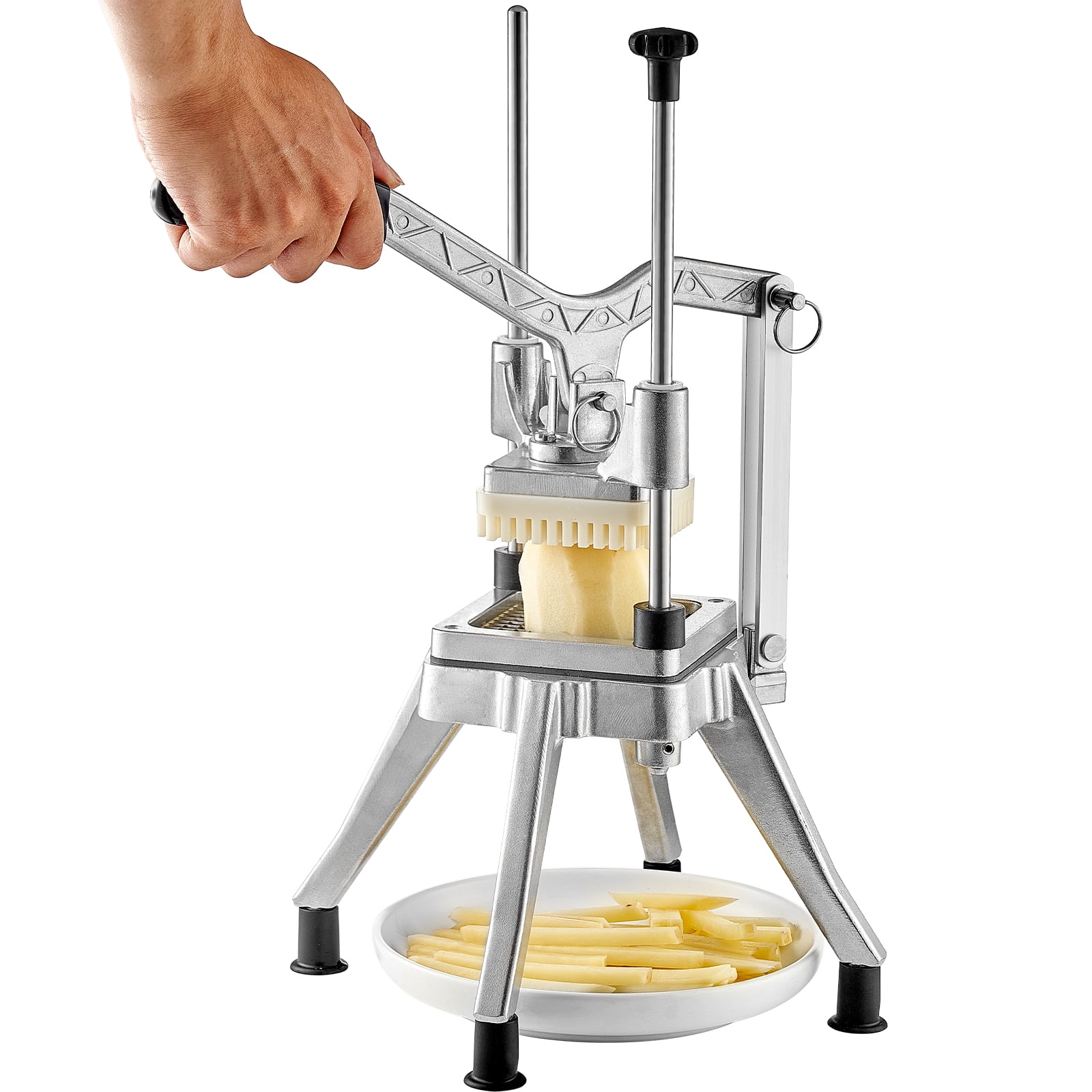 KFFKFF 1/4'' Vegetable Dicer Commercial Fruit Slicer Chopper French Fry Cutter