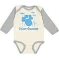 thumbnail image 3 of Inktastic Future Drummer Music Boys Long Sleeve Baby Bodysuit, 3 of 5