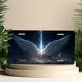 thumbnail image 4 of 1 Pcs 2D Flat License Plate Covers & Frames, Wings in Space For Decorative Front, Waterproof For Decoration Aluminum License Plate Covers & Frames Cover For Men Women, 12" X 6", 4 of 6
