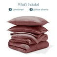 thumbnail image 4 of Bare Home Down Alternative Comforter Set - 3-Pieces - All Seasons - King, Heather Rosewood, 4 of 5
