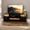 black, variant on HARIPUL 70” TV Stand with 36" Electric Fireplace for TVs Up to 80 inch, LED Light Entertainment Center with High Gloss Door, Modern Media Console Cabinet for Living Room
