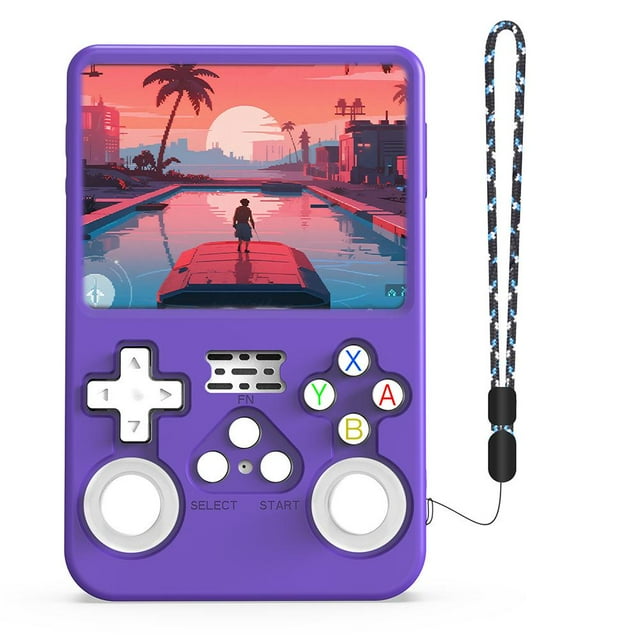 ANBERNIC Flip Portable Gaming Console TPU Protective Case, Soft Silicone Shockproof Cover with Lanyard, Dustproof Storage Shell for Handheld Systems