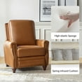 thumbnail image 5 of HULALA HOME Cigar Mid-century Modern Genuine Leather Recliner with Nailhead Trim by  CAMEL, 5 of 5