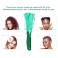 thumbnail image 3 of 2 Pack Detangling Brush for Curly Hair, ez Detangler Brush Hair Detangler, Afro Textured 3a to 4c Kinky Wavy for Wet/Dry/Long Thick Curly Hair, Exfoliating for Beautiful and Shiny Curls (Black), 3 of 4