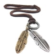 thumbnail image 1 of Colgante Vintage Unisex Cuerda Callana, Plata Y Hojas Doradas, de, 1 of 5