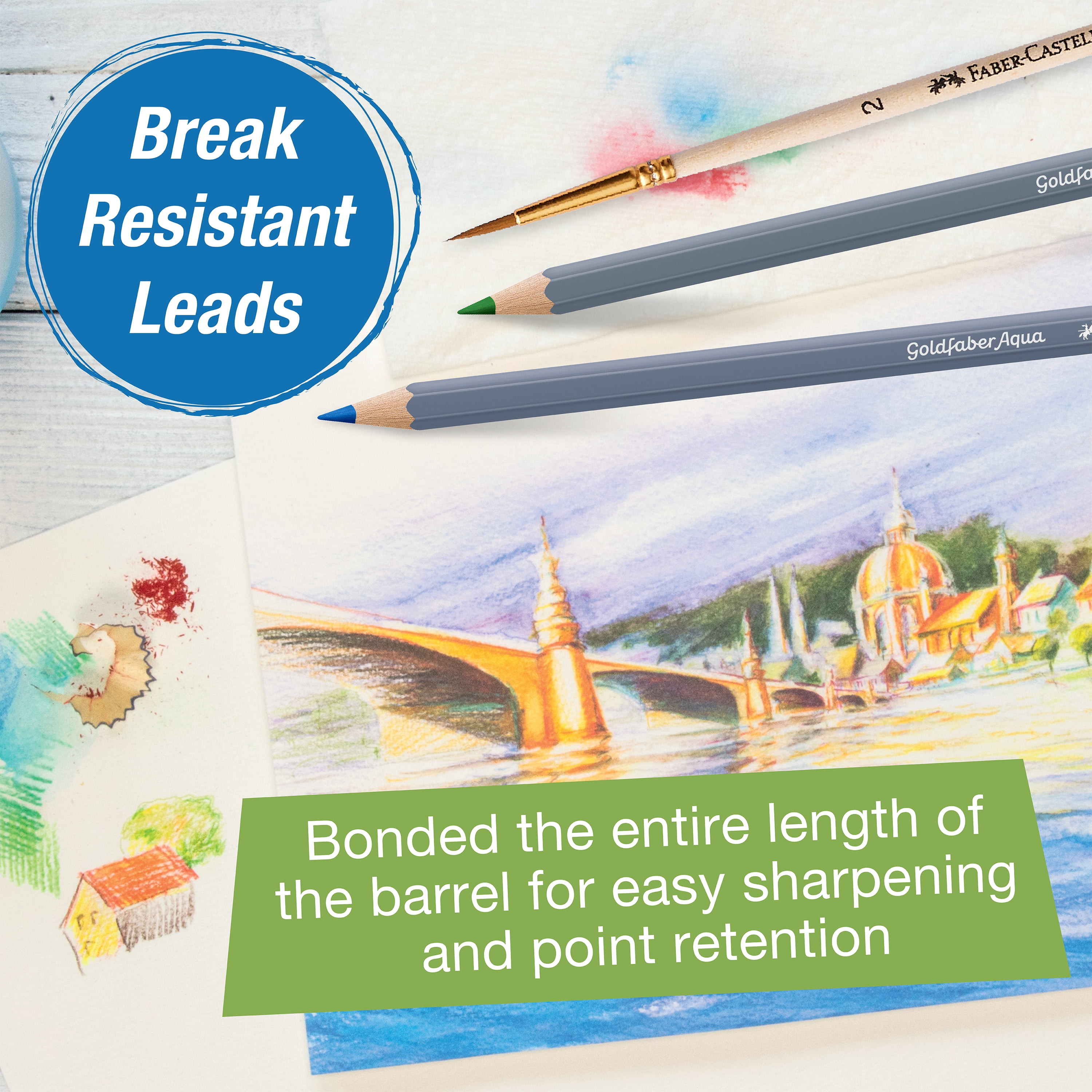 Faber-Castell Art on the Go Watercolor Pencils - 10 Pencils for Beginners (Adults) Unisex