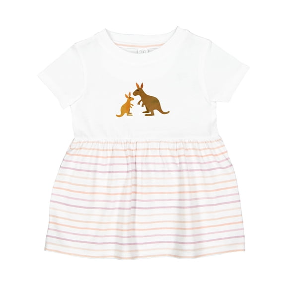 Inktastic Kangaroo Family Girls Baby Dress