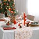 thumbnail image 3 of Camino de mesa navideño Camino de mesa bordado Decoración de copos de nieve Mantel navideño Mantel clásico para el hogar Mantel decorativo Decoración de fiesta, 140 x 30 cm (blanco) Sin platos ni cub, 3 of 5