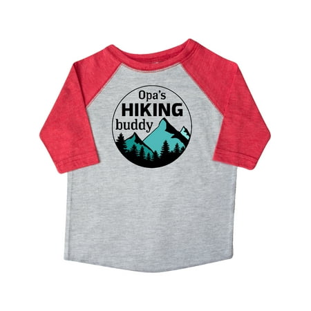

Inktastic Opa s Hiking Buddy with Mountains and Trees Gift Toddler Boy or Toddler Girl T-Shirt