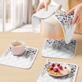 thumbnail image 5 of Gray Eucalyptus Leaves Pot Holders for Kitchen Heatproof Potholder, 3 Pack Watercolor Floral Leaf Plants Hot Pads Multipurpose Oven Pads Cloth Potholders Trivet for Cooking Baking, 5 of 8