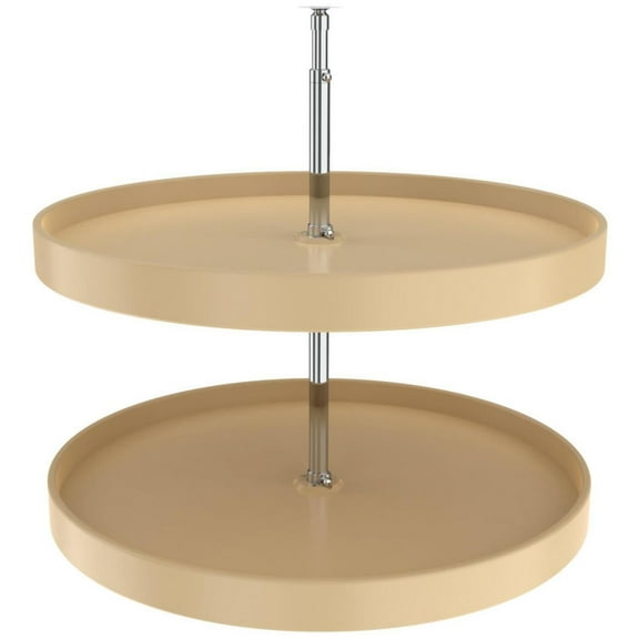 Rev-A-Shelf 6012-28-52 Classic Double 2 Tier 28" Full Circle Lazy Susan - Almond