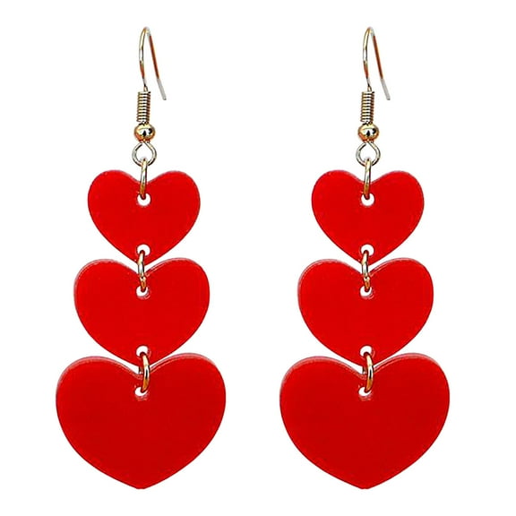 JoyMoreHome Heart Transparent Acrylic Earrings for Women 3D Delicious Cute Colorful Multiflavor Simulated Geometry Funny Dangle Drop Earrings for Party Festival Vacation Jewelry Gifts