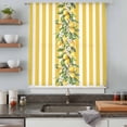 thumbnail image 5 of Yellow Lemon Stripes Sheer Curtains 72 Inches Long, Summer Spring Fruit Flowers Leaves Light Filering Curtains, Breathable Simi Curtain Privacy Drapes for Living Room Bedroom Window Treatment, 5 of 9