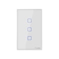 thumbnail image 1 of SONOFF T2US TX Smart Wifi Interruptor de luz de pared táctil Borde Hogar inteligente 1/2/3 Gang 433 RF / Voice / APP Control estándar de EE. UU. seitruly DZ7388-03B, 1 of 2