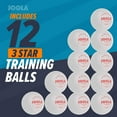 JOOLA 3Star Table Tennis Training Balls, 40mm, White, 12ct