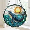 thumbnail image 3 of Stained Glass Whale Suncatcher, Majestic Ocean-Themed Hanging Art for Windows or Walls, Perfect Gift for Sea Lovers, 3 of 4