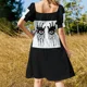 thumbnail image 5 of Vestido de manga corta con diseño retro simplista de arte pop de Texas Longhorn, atuendos de verano para mujer 2025, cóctel de vestidos, vestido, 5 of 7