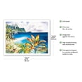 thumbnail image 2 of Haena - Ke’e Beach - Kauai Northshore Hawaii - From an Original Hawaii Watercolor Painting by Peggy Chun - Fine Art Matte Paper Print (Unframed) 20x26in, 2 of 4
