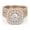 Rose Gold, variant on AFFY Double Halo Bridal Ring Set for Women Center 5mm Round Lab Created Moissanite Engagement Wedding Ring Jewelry Gift for Her in 14K Yellow Gold Over Sterling Silver Size-7