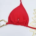 thumbnail image 4 of UTSJKR Womens Hot Bikinis Sets Sexy Swimsuits Plus Size Busty Bikini Tummy Control High Waisted Beachwear Sheer Bikini Red M, 4 of 5