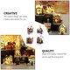 thumbnail image 2 of piezas de adornos navideños de mesa luminosos para casitas pequeñas, adornos de resina coloridos, estilo aleatorio, 2 of 5