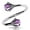 Steel with Amethyst, variant on OUFER Twist Helix Earring 316L Stainless Steel Dragon Claw with Amethyst Center 16G Twist Lip Labret Cartilage Upper Lobe Piercing Jewelry