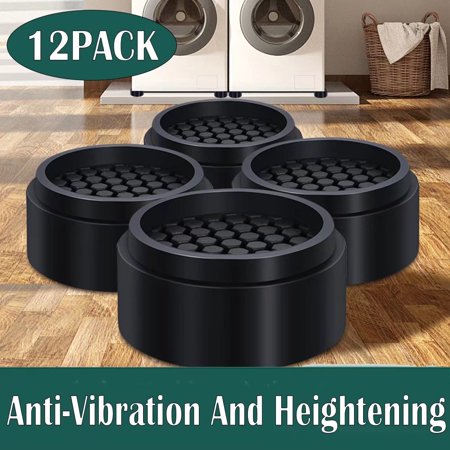 12 Pack Anti-Vibration Feet Pads Washing Machine Rubber Mat Anti-Vibration Pad Dryer Refrigerator Base Fixed Non-Slip Pad