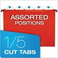 thumbnail image 6 of "SureHook Hanging Folders, Letter Size, 1/5-Cut Tabs, Red, 20/Box | Bundle of 10 Boxes", 6 of 7