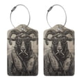 thumbnail image 3 of Fuzoiu Vintage Ram Pilot Print Premium Leather Luggage Tag,Travel Accessory,Luggage Tag for Suitcase Baggage Handbag Travel Bag,Name Card & Privacy Cover-2 PCS, 3 of 5