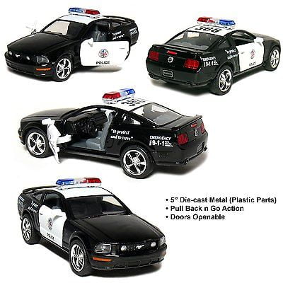 Fire Engine 1/34 Scale Diecast Alloy Model for Kids Mustang GT Police Cars 