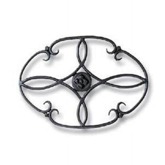 Wrought Iron Trivet Clover in Black