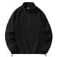 thumbnail image 2 of Blusa y camisas de cuello alto de manga larga para hombre, moda masculina, con media cremallera, color liso, manga larga, bolsillos, chaqueta de cuello alto, blusa para hombre, 2 of 8