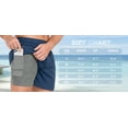 thumbnail image 4 of GIRUNS Men's 2 in 1 Hybrid Shorts Summer Quick Dry Running Athletic Stretch Gym Beach Short, 4 of 6