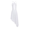 thumbnail image 2 of YiZYiF Kids Girls Sleeveless Irregular Hem Chiffon Ballet Dance Gymnastics Leotard Dress, 2 of 7