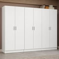 thumbnail image 2 of Madesa 6 Doors Storage Cabinet with Ample Shelves Space 94"L Utility Armoire Closet Entryway and Bedroom Organization Unit - White, 2 of 10