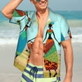 thumbnail image 7 of Kll Men'S Hawaiian Shirt Short Sleeve Button Down Beach Shirts-African Women In Mountain Landscape, 7 of 7