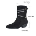 thumbnail image 4 of Women's Pointed-Toe High-Heeled Shoes Strap Pointed Chunky Heeled Ankle Boots, 4 of 7