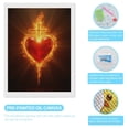 thumbnail image 3 of Diamond Art Kit for Adults, Burning Heart Flame Symbol Diamond Painting for Adults Beginners, 5D DIY Diamond Art Painting Kits, Colorful Diamond Painting Craft for Home Decor 12x16, 3 of 7