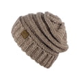 thumbnail image 4 of C.C Women's Chenille Oversized Baggy Soft Warm Thick Knit Beanie Cap Hat-Taupe, 4 of 4