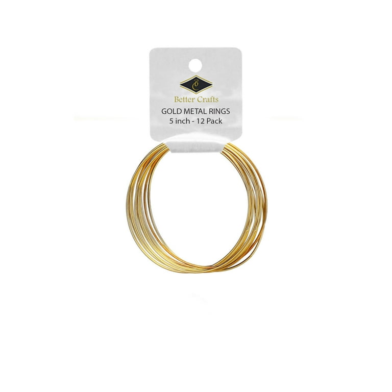 Metal Gold Rings (2 inch, 5 Pack)