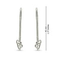 thumbnail image 5 of LeCalla 925 Sterling Silver Jewelry Light-Weight Heart Drop Threader Earring for Women and Teen 45MM, 5 of 8