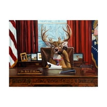 Trademark Fine Art 'The Buck Stops Here' Canvas Art by Lucia Hefferna