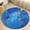Flannel-3, variant on Blue Gold Marble Art-3 Round Area Rugs for Bedroom Living Room, 4FT Soft Comfy Indoor Circle Carpets, Floor Mat