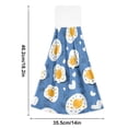 thumbnail image 6 of Yayeee Kitchen Hanging Hand Towels Set of 2 with Loop Bathroom Absorbent Tie Towel, Cute Fried Eggs, 6 of 7