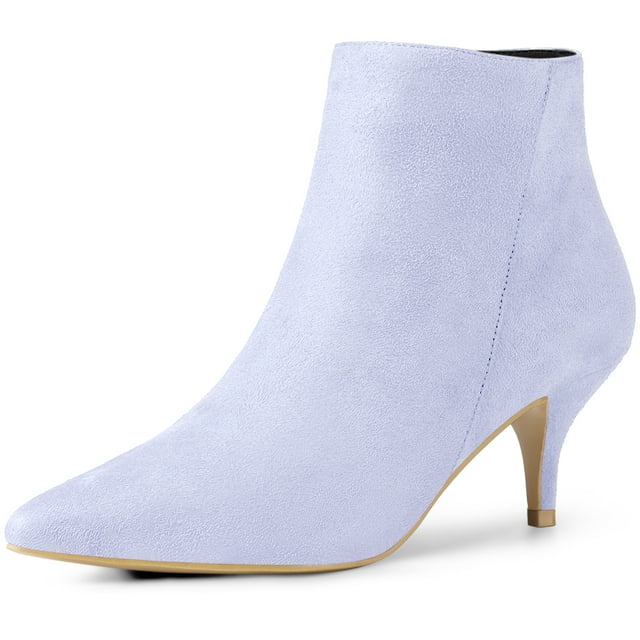Unique Bargains Bottines à Talon Aiguille à Bout Pointu à Fermeture Éclair pour Femmes