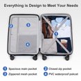 thumbnail image 6 of Zimtown 3 Piece Luggage Sets, ABS+PC Expandble Hardside Suitcase TSA Lock Lightweight Durable Spinner Luggage, Blue, 6 of 11